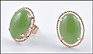 Jade Stud Earrings in Yellow Gold THUMBNAIL