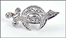 1930's Shriner's Lapel or Tie Pin in White Gold THUMBNAIL