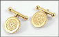 Chinese Symbols Cufflinks in Yellow Gold THUMBNAIL
