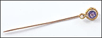 Amethyst Stick Pin in 14K Yellow Gold THUMBNAIL