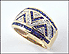 Sapphire Band in 10K Yellow Gold THUMBNAIL