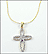 Diamond Cross Necklace in 14K Yellow Gold THUMBNAIL