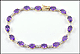 Amethyst Bracelet in 14K Yellow Gold THUMBNAIL
