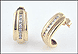 J Hoop Diamond Earrings in 10K Yellow Gold THUMBNAIL