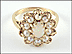 Opal and Pearl Cluster Ring in 10K Yellow Gold THUMBNAIL