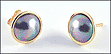 Mabe' Pearl Earrings in 14K Yellow Gold THUMBNAIL