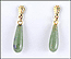 Nephrite Jade Dangle Earrings in Yellow Gold THUMBNAIL