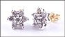 Diamond Cluster Earrings in 10K Two-tone Gold THUMBNAIL