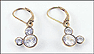 Disney Cubic Zirconia Dangle Earrings in 14K Yellow Gold THUMBNAIL