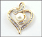 Pearl Heart Pendant in 10K Yellow Gold THUMBNAIL