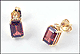 Garnet Earrings in 14K Yellow Gold THUMBNAIL
