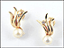 Pearl Earrings in 14K Yellow Gold THUMBNAIL