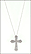 Diamond Cross Necklace in 10K White Gold THUMBNAIL