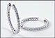 Diamond Inside Out Hoop Earrings in 14K White Gold THUMBNAIL