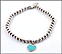 Tiffany Bead Bracelet with Blue Enameled Heart in Sterling Silver THUMBNAIL