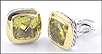 David Yurman Yellow Quartz Leverback Earrings in Sterling Silver and 18K Yellow Gold THUMBNAIL