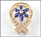Sapphire Pendant in 14K Yellow Gold THUMBNAIL