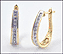Diamond Hoop Earrings in 14K Yellow Gold THUMBNAIL