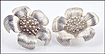 Tiffany Dogwood Omega Back Earrings in Sterling Silver THUMBNAIL