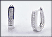Invisible Set Diamond Earrings in 14K White Gold THUMBNAIL