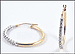 Diamond Hoop Earrings in 10K Yellow Gold THUMBNAIL