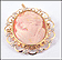 Cameo Pin or Pendant in 18K Yellow Gold THUMBNAIL
