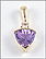 Amethyst Pendant with White Topaz in 14K Yellow Gold THUMBNAIL