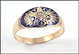 Eastern Star Band in 10K Yellow Gold THUMBNAIL