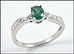 Tsavorite Garnet Ring in 14K White Gold THUMBNAIL