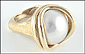 Mabe' Pearl Ring in 14K Yellow Gold THUMBNAIL