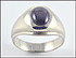 Black Star Sapphire Ring in White Gold THUMBNAIL