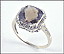 Smoky Quartz Ring in White Gold THUMBNAIL