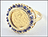 1/20 oz. Gold Panda Ring with Sapphire & Diamond in 14K Yellow Gold THUMBNAIL