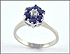 Sapphire Cluster Ring in 10K White Gold THUMBNAIL