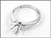 Solitaire Ring Mount in 14K White Gold THUMBNAIL