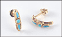 Turquoise Earrings in Yellow Gold THUMBNAIL