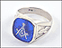 Masonic Blue Lodge Ring in Sterling Silver THUMBNAIL
