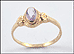 Synthetic Pink Stone Ring in 10K Yellow Gold THUMBNAIL