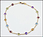 Multi Gemstone Station Bracelet in 14K Yellow Gold THUMBNAIL