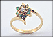 Emerald Cluster Ring in Yellow Gold THUMBNAIL