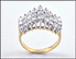 Diamond Pyramid Ring in 14K Yellow Gold THUMBNAIL