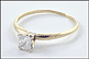 Emerald Cut Engagement Ring in Yellow Gold THUMBNAIL