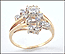 Diamond Freeform Cluster in 14K Yellow Gold THUMBNAIL