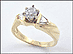 Engagement Ring, .60 ct. center stone in 14K Yellow Gold THUMBNAIL