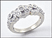 Floral Cluster Ring in 14K White Gold THUMBNAIL