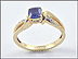Tanzanite Ring in 10K Yellow Gold THUMBNAIL