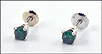 Chrome Diopside Screwback Earrings in 14K White Gold THUMBNAIL