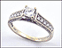 Diamond Engagement Ring, .40 ct. center stone in 14K White Gold THUMBNAIL