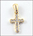 Diamond Cross Pendant in 14K Yellow Gold THUMBNAIL