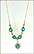 Emerald Station Necklace in 14K Yellow Gold THUMBNAIL